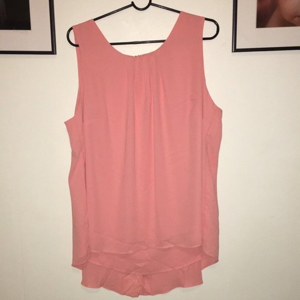 Context Exclusively at Lord & Taylor 1X Sleeveless Pink Blouse